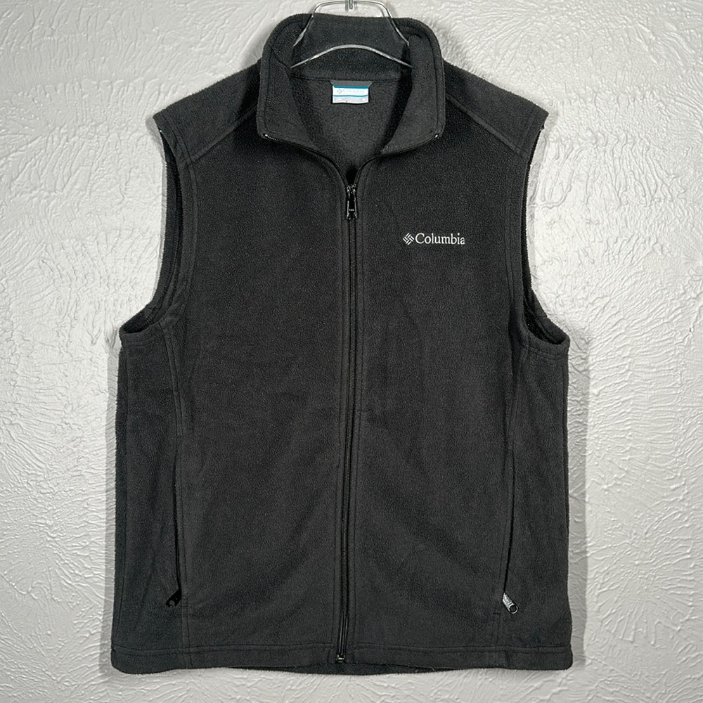 Columbia Black Sleeveless Zip Up Vest Men's Size Medium